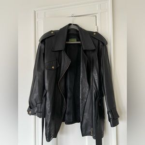 Danier Belted Leather Jacket